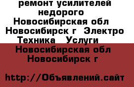 ремонт усилителей недорого - Новосибирская обл., Новосибирск г. Электро-Техника » Услуги   . Новосибирская обл.,Новосибирск г.